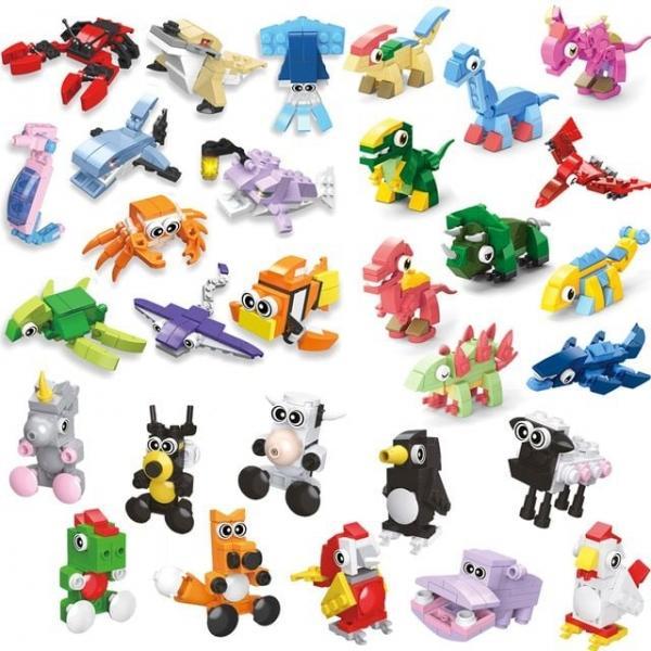 애니멀 미니블럭 10개 (다이노 육지동물 바다동물 택 1)