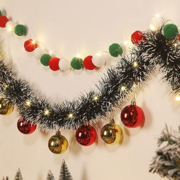 (큰손할인) 크리스마스 눈꽃모루 소품 홈파티 트리 가랜드 인테리어 꾸미기 장식 벽장식 창문 데코 리스