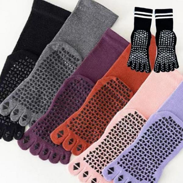 여성 요가 발가락양말 논슬립 스포츠 롱삭스