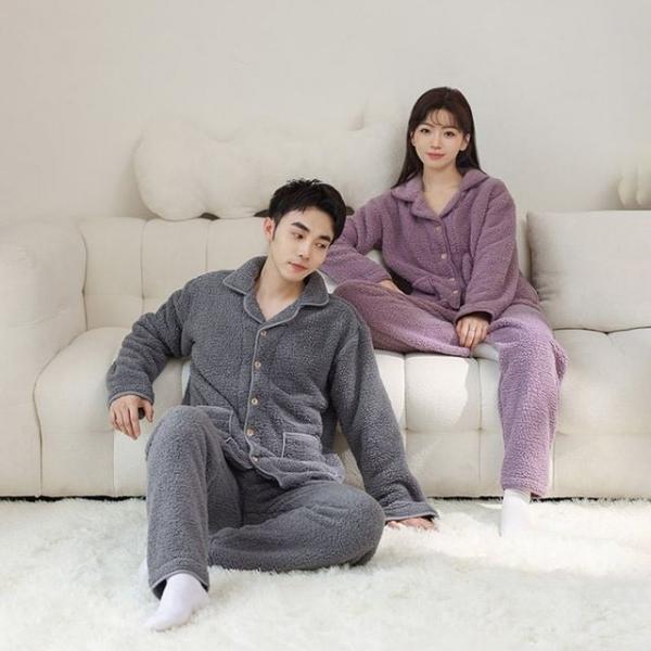 겨울 홈웨어 잠옷 세트 남셩 여성 수면 실내복 파자마