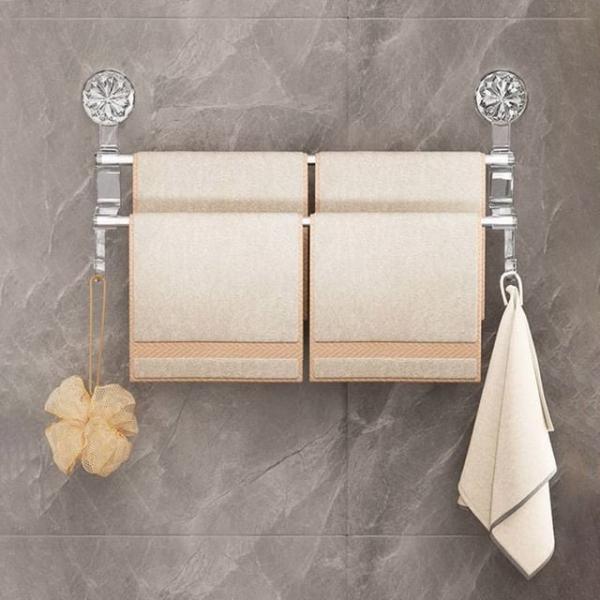 흡착식 욕실 무타공 수건 걸이 주방 화장실 정리대