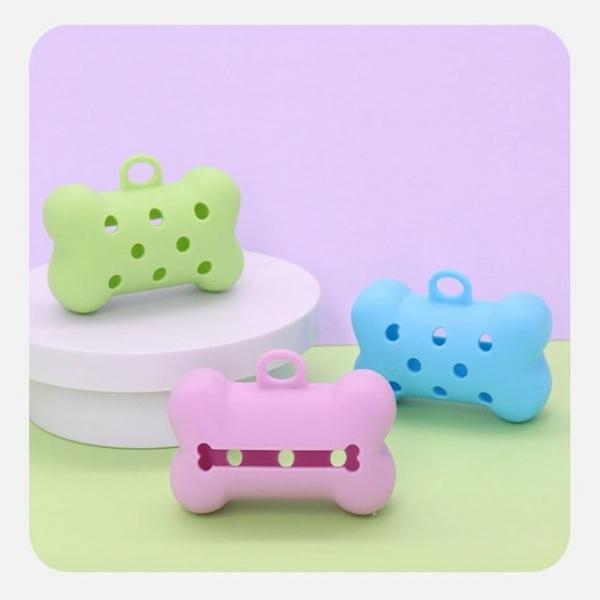 실리콘 배변봉투 케이스 1+1 강아지 고양이 산책 똥봉투