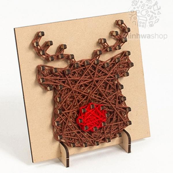 민화샵 크리스마스 스트링아트 루돌프