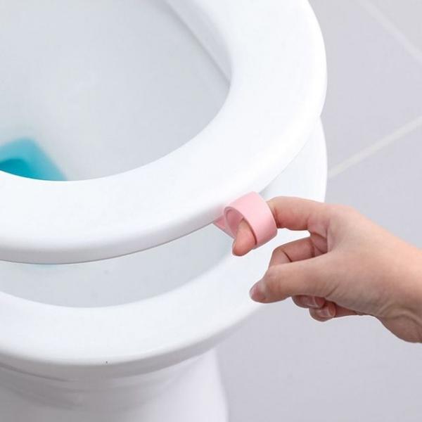 비데변기고리 접착식 비데 편리한외관 들어올리는 좌변기손잡이 테이프포함