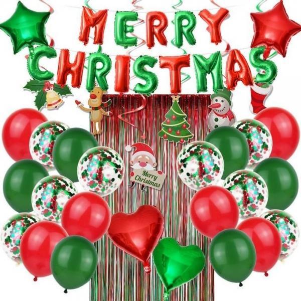 크리스마스파티파티 세트1 용품 연말 포토존 풍선 홈