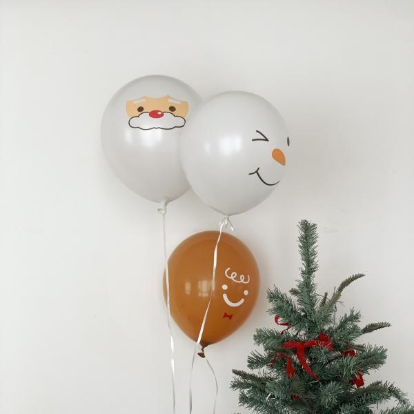 더블 라텍스 크리스마스 양면 풍선 10입