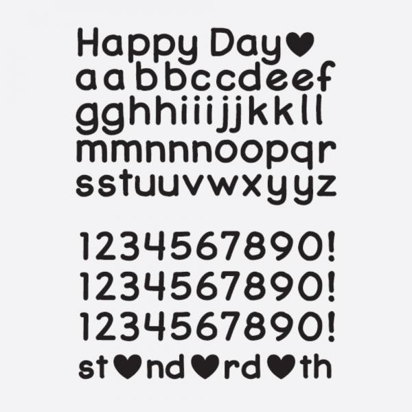 파티 풍선 레터링 스티커 2매_귀여운 폰트