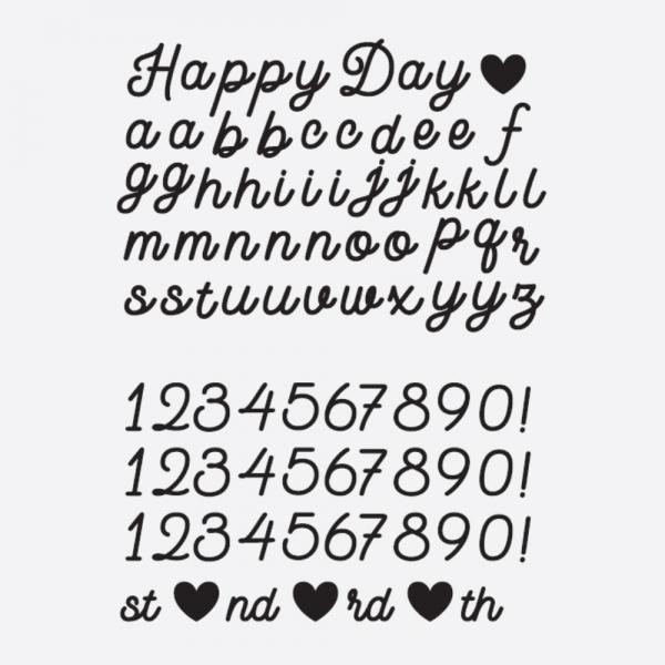 파티 풍선 레터링 스티커 2매_세련된 폰트