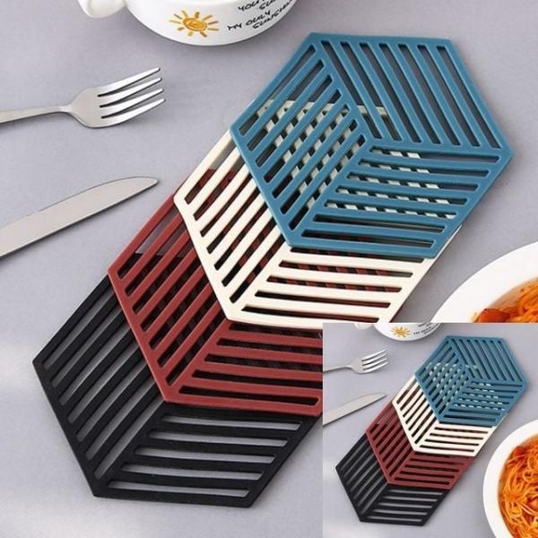 육각 컵 받침 접시받침 찻잔받침