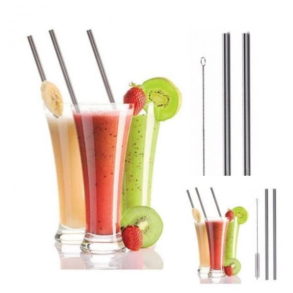 스테인레스 빨대 세트 중형 컵빨대 커피숍빨대
