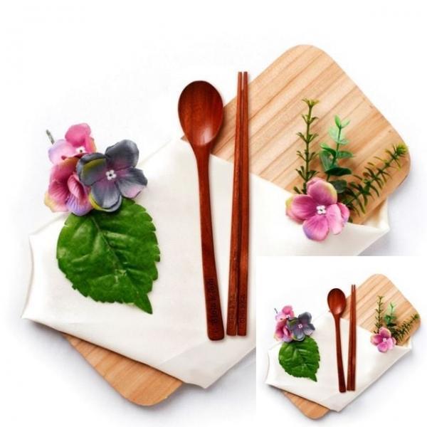 장미목 원목 아동 수저 세트 숟가락세트 전통수저