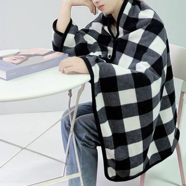 베르 담요 똑딱이 버튼식 담요 간편착용 따뜻한 겨울담요 사무실담요