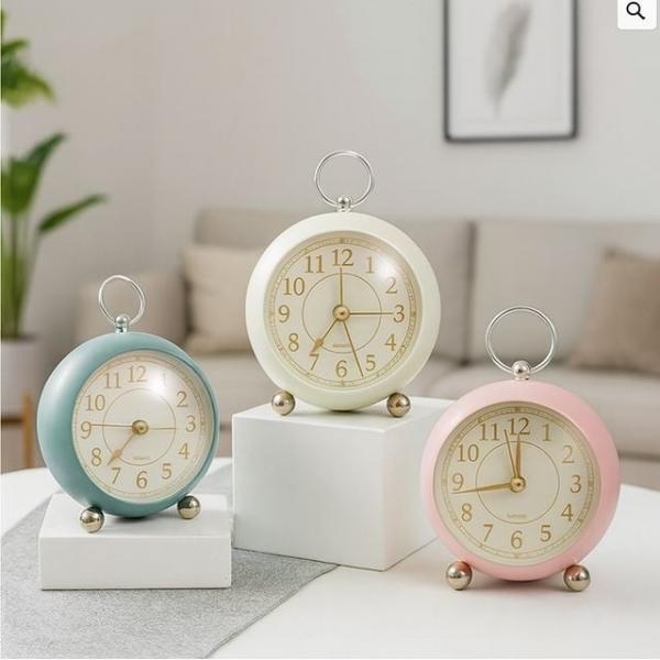 무소음 알람시계 자명종 학생 선물 빈티지 탁상시계