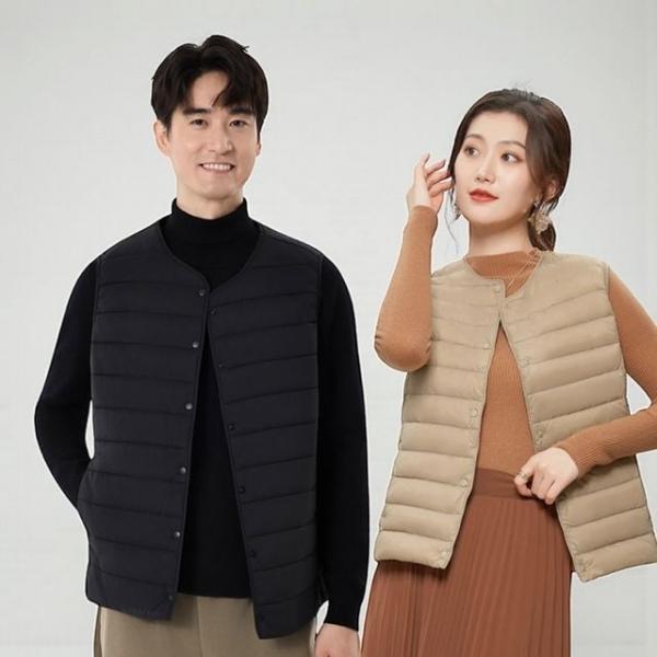 베르 경량패딩조끼 유넥 경량패딩 데일리보온 가벼운 겨울조끼 방한조끼 데일리룩