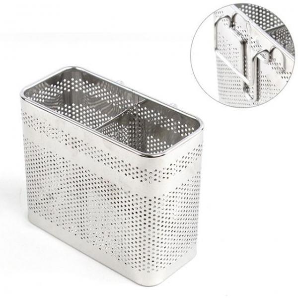 키친마이스터 스텐 직사각수저통 (외커링 와이어)