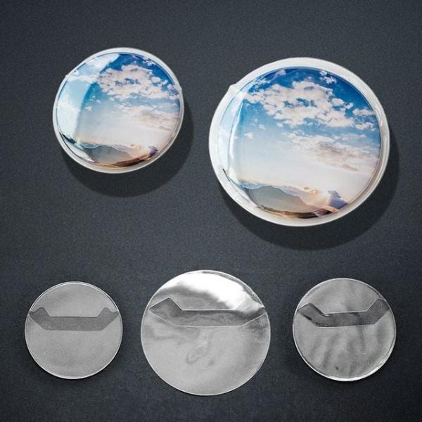 캔뱃지 핀뱃지 보관 커버 10매 (홀더 케이스 정리 장식 진열 굿즈 수집 전시장 키링 57 60 63 83mm)