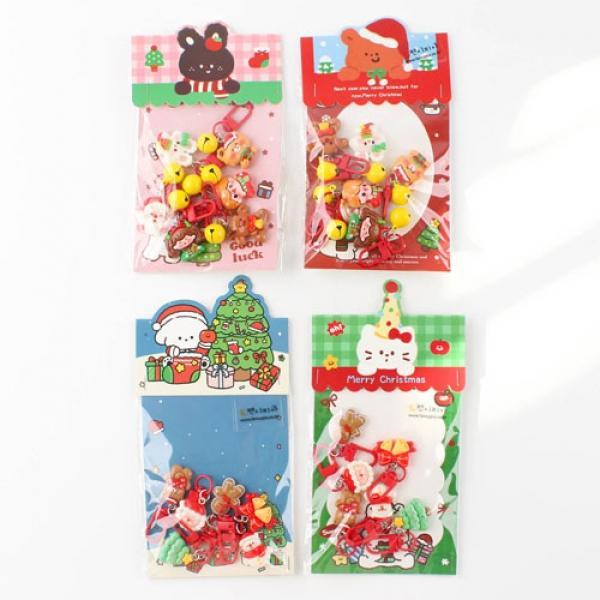 D15] 6000 크리스마스 큐티 캐릭터 키링 6p (4개세트)