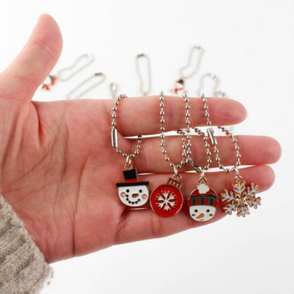 D15] 500 크리스마스 스틸 키링 눈사람 (20개세트)