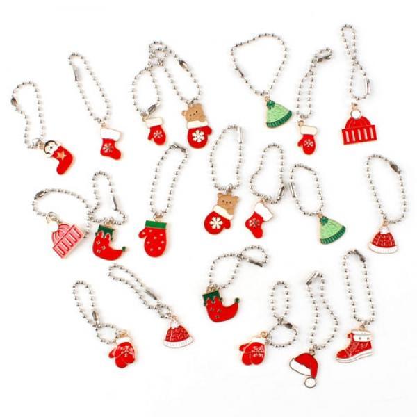 D15] 500 크리스마스 스틸 키링 장신구 (20개세트)
