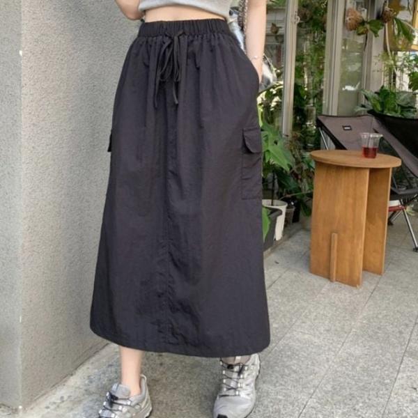 스트릿 무드 카고 롱스커트 SNY-0045