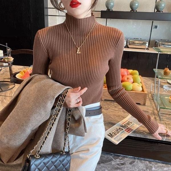 울스판 골지 반폴라 니트 UJS-042