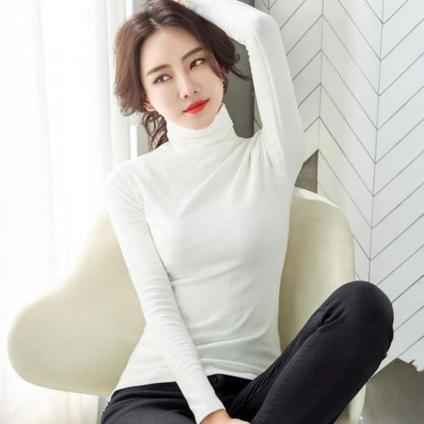 기모 터틀넥 하이넥 기모티셔츠 폴라 이너 티셔츠