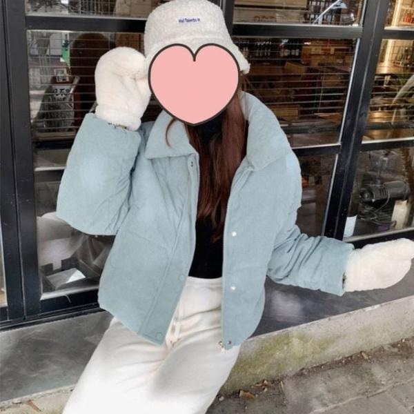 페미닌무드 코듀로이 숏패딩 SNY-0047