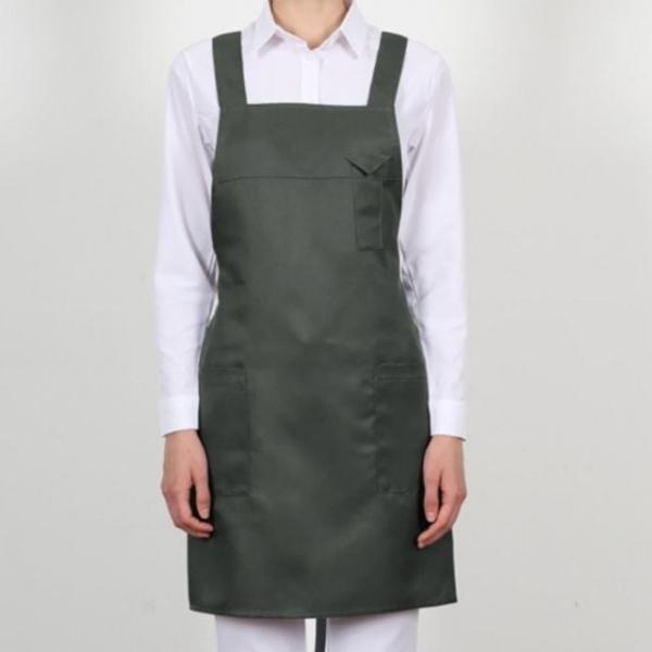 카키 H형 펜꽂이 주머니 매장 앞치마 식당 홀 서빙 앞치마 유니폼 단체 업소용
