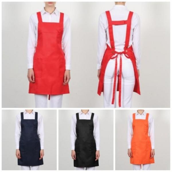 7색 1개 H형 펜꽂이 주머니 매장 앞치마 식당 홀 서빙 앞치마 유니폼 단체 업소용