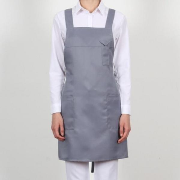 그레이 H형 펜꽂이 주머니 매장 앞치마 식당 홀 서빙 앞치마 유니폼 단체 업소용