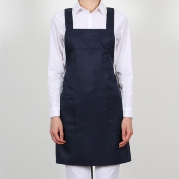 네이비 H형 펜꽂이 주머니 매장 앞치마 식당 홀 서빙 앞치마 유니폼 단체 업소용