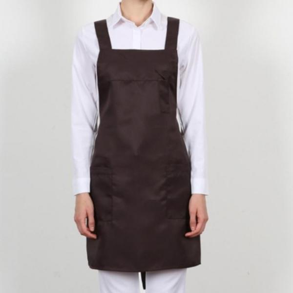 브라운 H형 펜꽂이 주머니 매장 앞치마 식당 홀 서빙 앞치마 유니폼 단체 업소용
