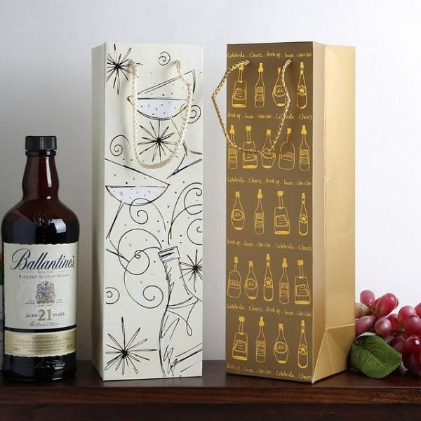 PrimeBulk 심플 와인 쇼핑백 10p세트