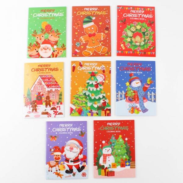 123A] 1200 크리스마스 심플 컬러링북 (16개세트)