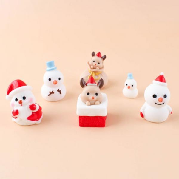 D15] 1000 크리스마스 모두모인 친구들 피규어 (6개세트)