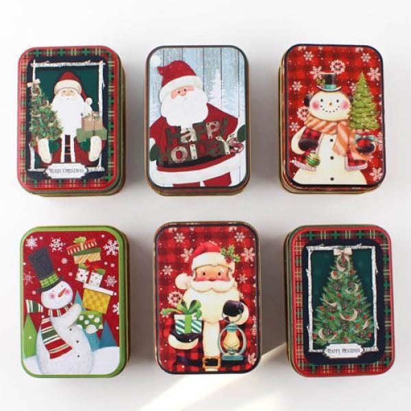 125B] 4500 크리스마스 직사각 틴케이스 (6개세트)