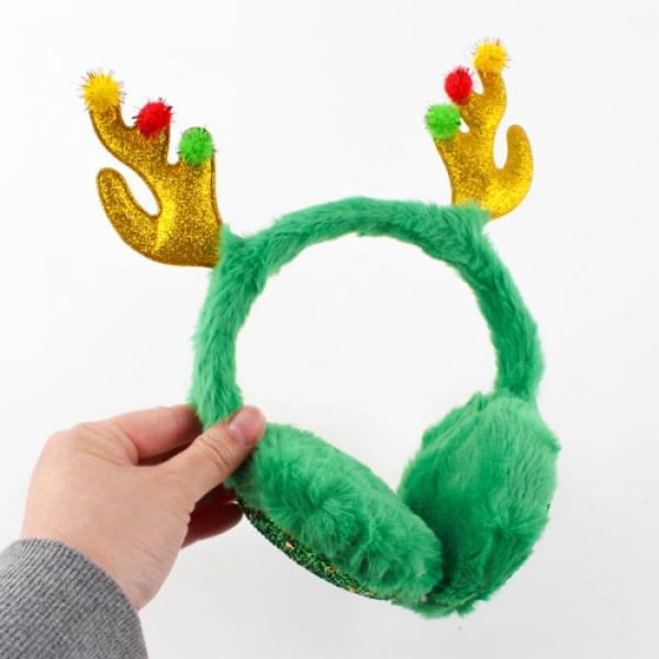 123C] 9000 크리스마스 폭신 귀마개 (4개세트)