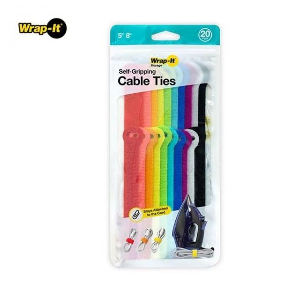 전선정리 케이블씰 타이 셀프그립 찍찍이타입 혼합색상 20PCS