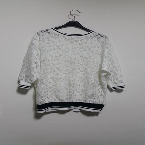 S6020 루즈핏 시보리 레이스 7부 소매 라운드 롱티