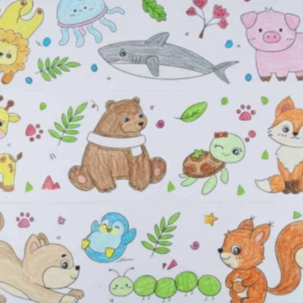 그림 스크롤 성인색칠공부 어르신색칠공부 색칠연습