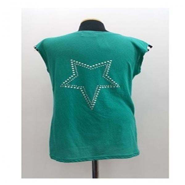 S1080 등 핫픽스 별 스타 민소매 나시 티