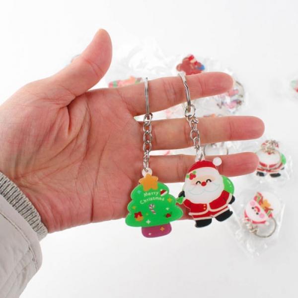 130B] 700 크리스마스 납작 아크릴 키링 (16개세트)