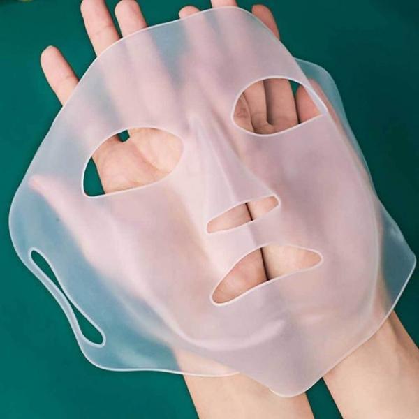 마스크팩 고정 얼굴 투명