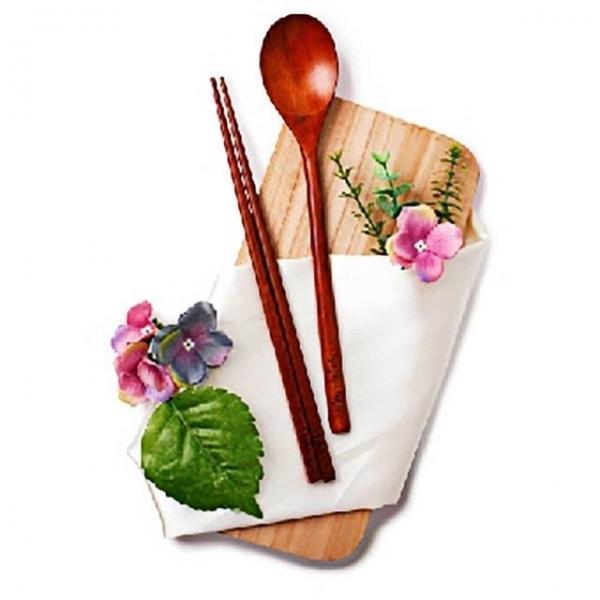 옻칠 원목 수저 젓가락 장미목