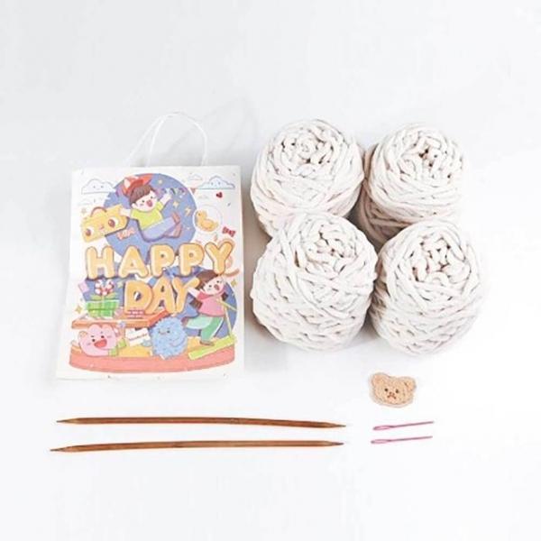 목도리 뜨개질 종이백 선물