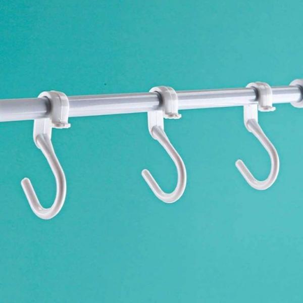 압축봉 S고리 10P 수납 화이트