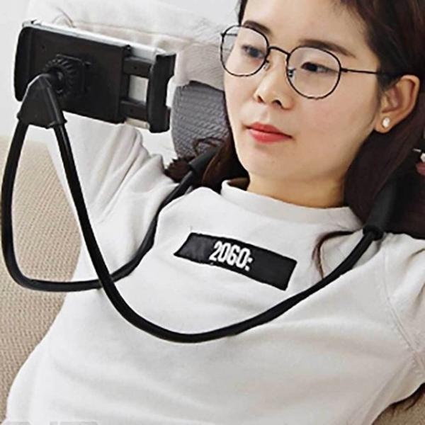 목걸이 핸드폰 거치대 블랙 자유