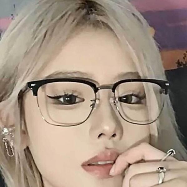 반뿔테 안경 블루라이트 안경테 블루라이트차단