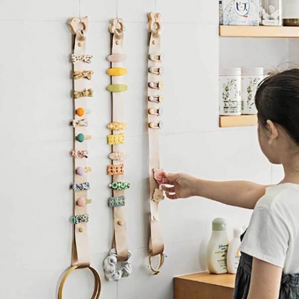 우드 머리핀정리대 벽걸이 수납 머리띠