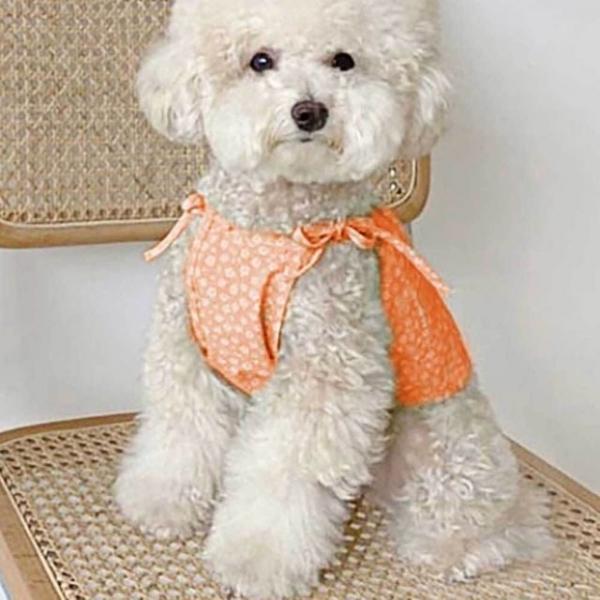 리본 강아지 옷 나시 반려견